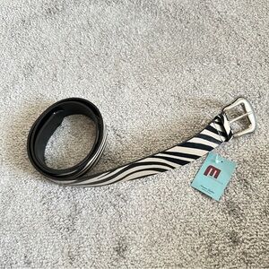 👉 MartinaMori Genuine Leather Made in Italy Stylish Black and White Leather Belt